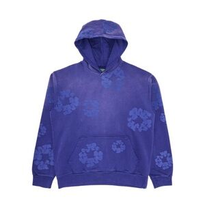 Denim Tears Monogram Hoodie Washed Blue